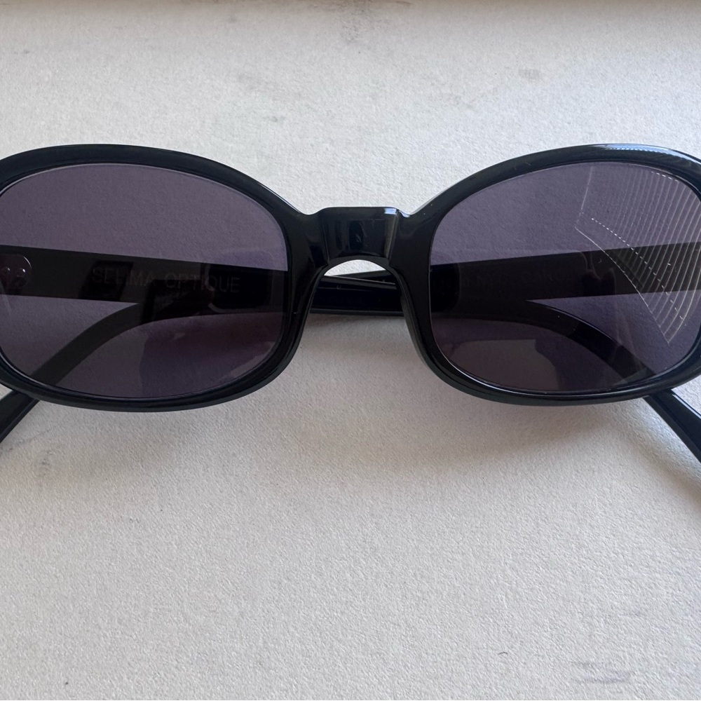 Selima Optique Carolyn Bessette Kennedy black Oval 90s Carolyn Sunglasses - Picture 13 of 13
